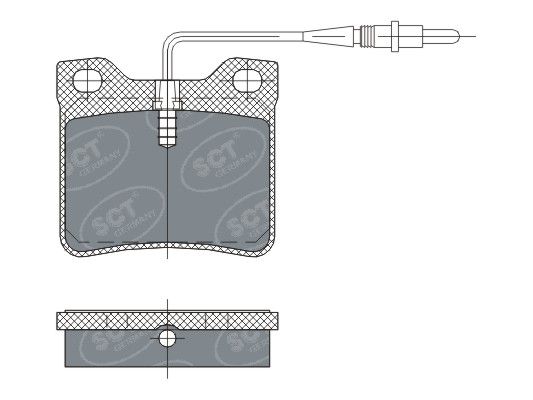 SCT GERMANY Piduriklotsi komplekt,ketaspidur SP 294 PR